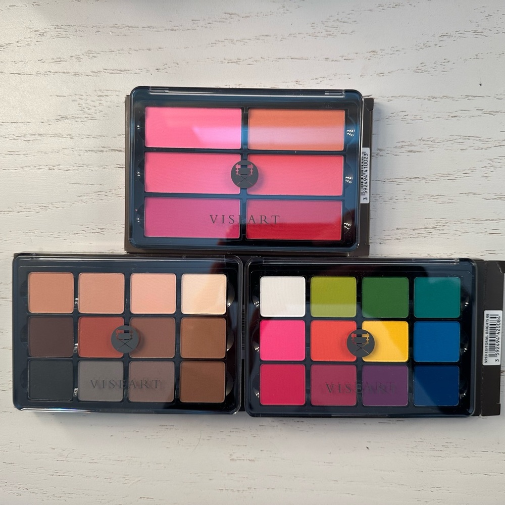 Viseart Makeup Palettes - Bundle of 3 - New in Boxes - Editorial Brights